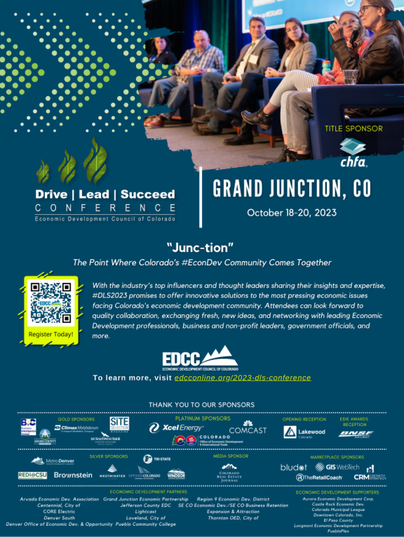 2023 Economic Development Council of Colorado’s Drive, Lead, Succeed Conference flyer image