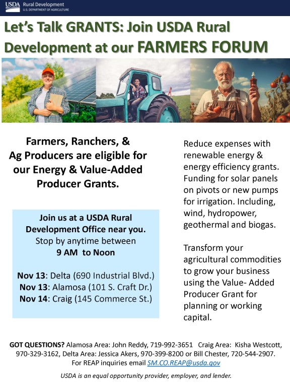 USDA Farmer’s Forum flyer image