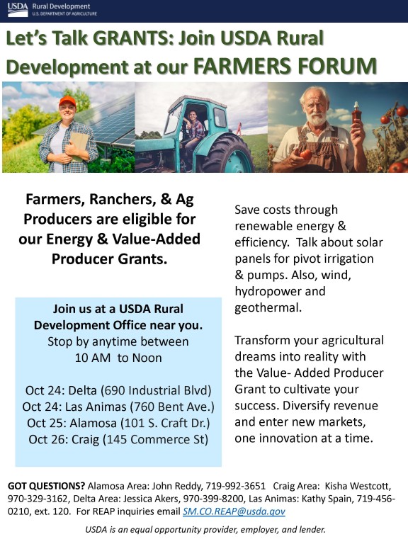 USDA Farmer’s Forum flyer image