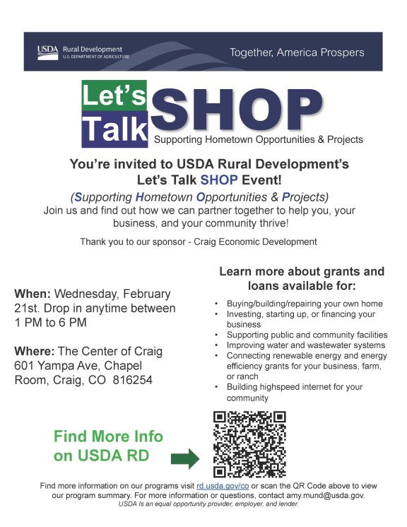 USDA Let’s Talk SHOP Event flyer image