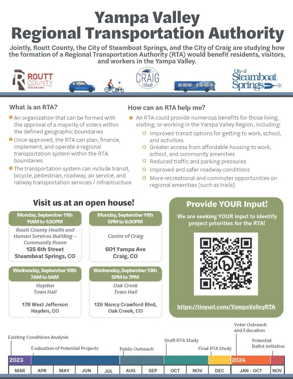 Regional Transportation Authority Open House flyer image