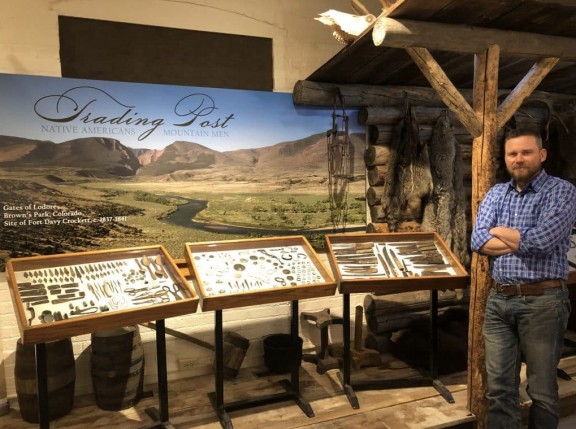 Paul Knowles, assistant director of Museum of Northwest Colorado in Craig, stands next to the museum's newest exhibit featuring the trading posts of the Yampa Valley region, Fort Davy Crockett and the Joe Morgan trading post. James Neton/Craig Press